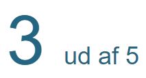 3 ud af 5
